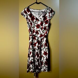 Romantic Red Rose A-Line Dress, size XXL. Worn only once.